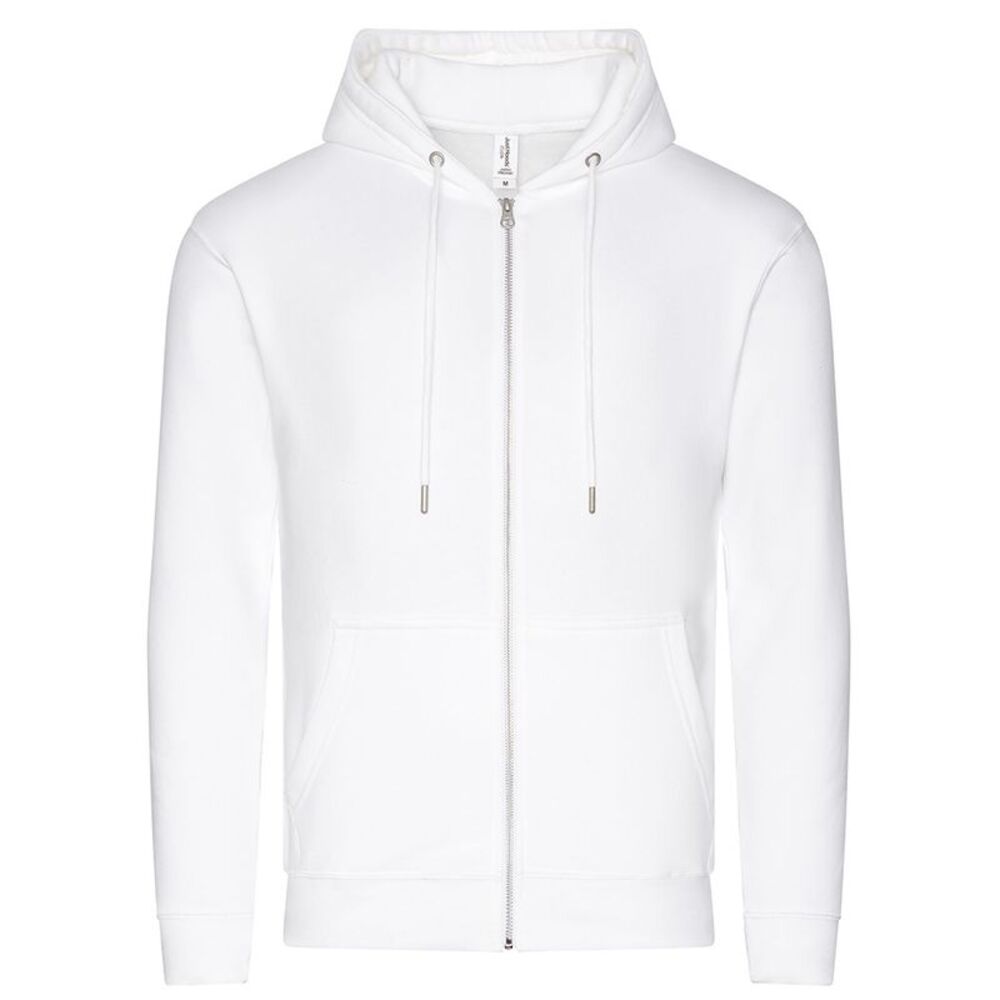Awdis Mens Full Zip Hoodie / Arctic White